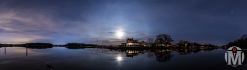 Moon over Mill Cove - North Kingstown, RI